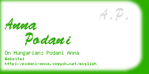 anna podani business card